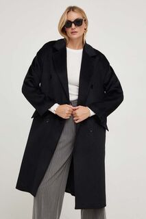 Пальто из шерсти Answear Lab, черный