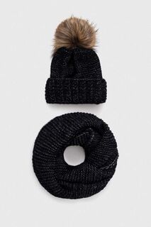 Шерстяная шапка и шарф Answear Lab, черный