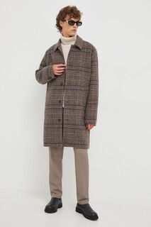 Шерстяное пальто Les Deux, коричневый