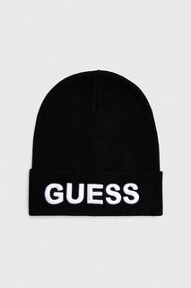 Шапка из смесовой шерсти Guess, черный