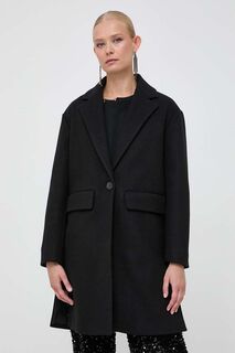 Пальто из смесовой шерсти Liu Jo, черный