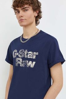 Футболка G-Star из необработанного хлопка G-Star Raw, темно-синий