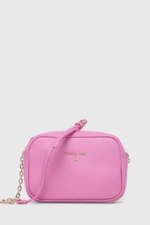 Кожаная сумка Patrizia Pepe, розовый