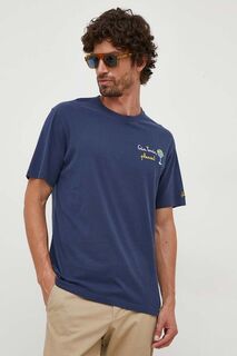 Хлопковая футболка MC2 Saint Barth, синий