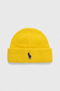Шерстяная шапка Polo Ralph Lauren, желтый