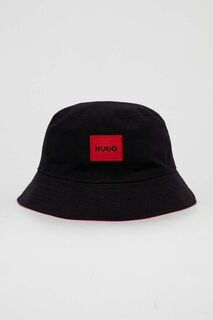 Двусторонняя шляпа HUGO из хлопка Hugo, мультиколор