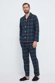 Хлопковая пижама Polo Ralph Lauren, зеленый