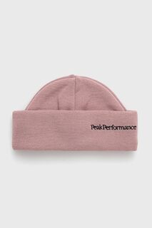 Шерстяная шапка Peak Performance, розовый
