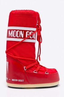 Нейлоновые зимние ботинки Moon Boot, красный