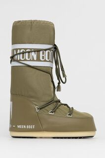 Нейлоновые зимние ботинки Moon Boot, зеленый