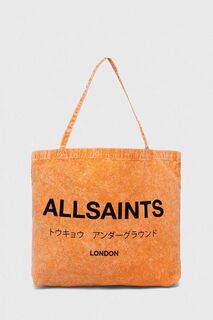 Хлопковая сумка UNDERGROUND ACI TOTE AllSaints, оранжевый