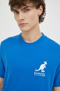 Хлопковая футболка x Kangol Marc O&apos;Polo, синий