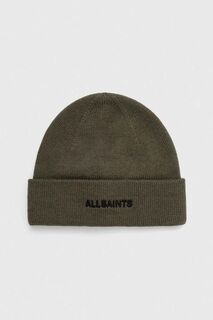 Шапка из смесовой шерсти AllSaints, зеленый