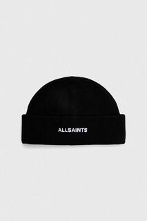 Шапка из смесовой шерсти AllSaints, черный