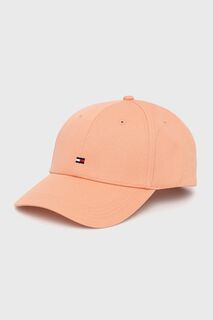 Хлопковая шапка Tommy Hilfiger, оранжевый