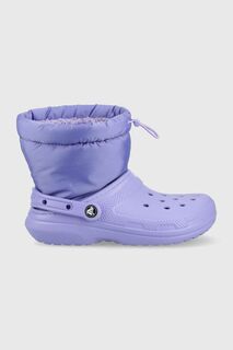 Зимние ботинки Classic на подкладке Neo Puff Boot Crocs, фиолетовый