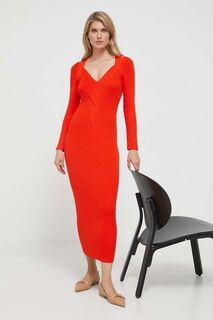 Платье Boss, оранжевый