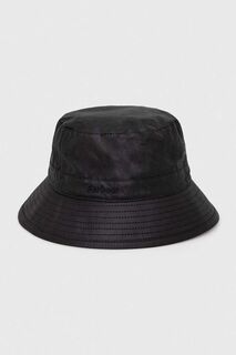 Хлопковая шляпа Barbour, черный