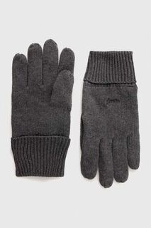 Хлопковые перчатки Superdry, серый