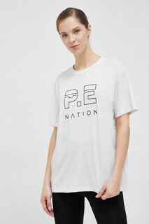 Хлопковая футболка P.E Nation, серый