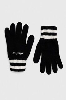 Шерстяные перчатки Moschino, черный