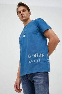 Футболка G-Star из необработанного хлопка G-Star Raw, синий