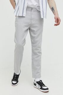 Компания Холлистер брюки из смесового льна Hollister Co., серый