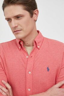 Хлопковая рубашка Polo Ralph Lauren, красный