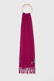 Шерстяной шарф Moschino, фиолетовый