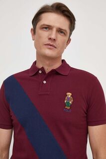 Хлопковое поло Polo Ralph Lauren, бордовый