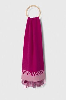 Шерстяной шарф Pinko, фиолетовый