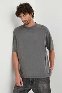 Хлопковая футболка Lacoste, серый