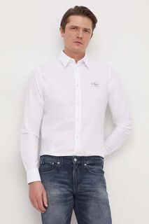Хлопковая рубашка Calvin Klein Jeans, белый