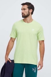 Хлопковая футболка adidas Originals, зеленый
