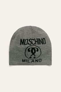 Шерстяная шапка Moschino, серый