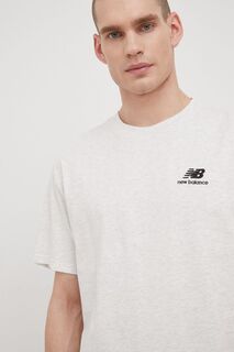 Хлопковая футболка UT21503SAH New Balance, серый