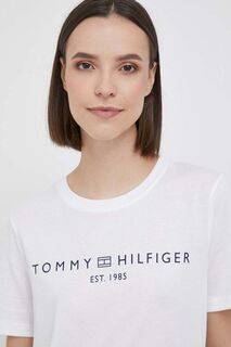 Хлопковая футболка Tommy Hilfiger, белый