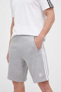 Хлопковые шорты Спортивные шорты с 3 полосками Adicolor Classics adidas Originals, серый