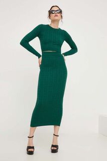 Комплект - свитер и юбка Answear Lab, зеленый