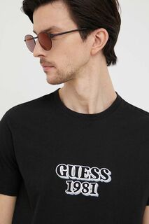 Футболка из хлопка Guess, черный