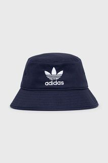 Хлопковая шапка adidas Originals, темно-синий