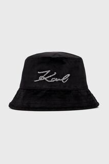 Бархатная шляпа Карла Лагерфельда Karl Lagerfeld, черный