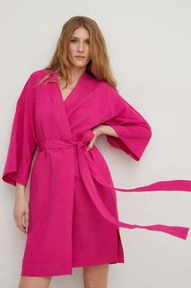 Платье из льна из лимитированной коллекции SISTERHOOD Answear Lab, розовый