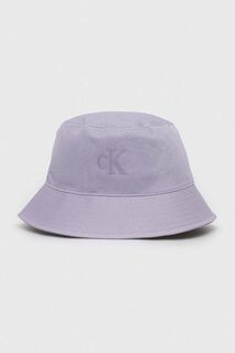 Хлопковая шапка Calvin Klein Jeans, фиолетовый