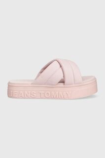 Шлепанцы Tommy Jeans, розовый