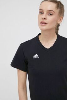 Хлопковая футболка HC0438 adidas, черный