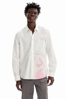 Рубашка из хлопка Desigual, белый