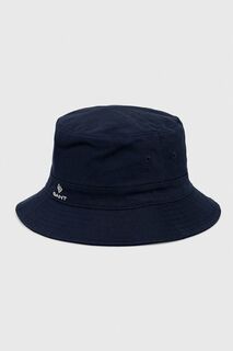 Хлопковая шапка Gant, темно-синий