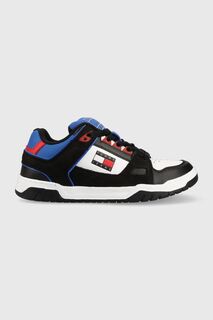 Кожаные кроссовки SKATE SNEAKER Tommy Jeans, черный