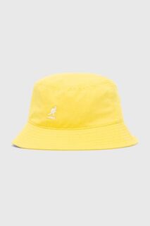 Хлопковая шапка Washed Bucket Hat K4224HT WHITE Kangol, желтый